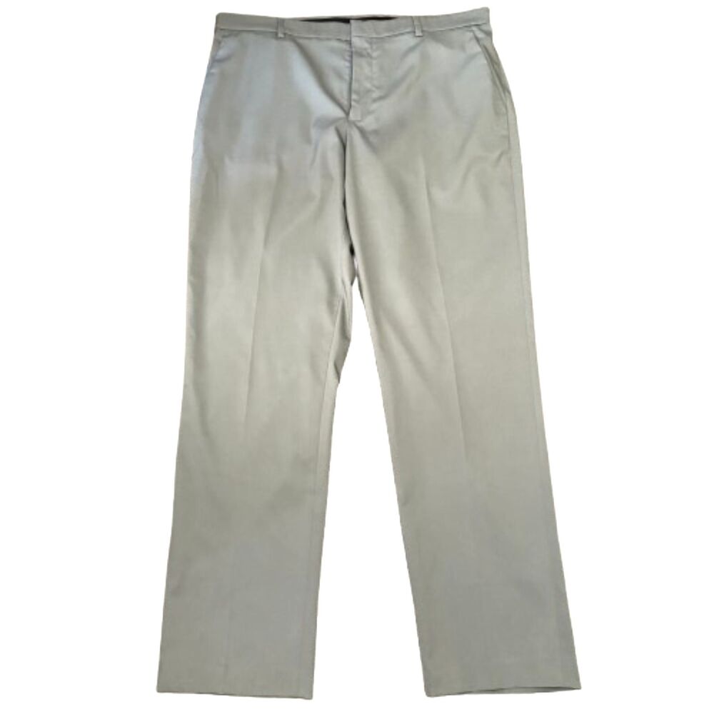 Perry Ellis Premiuem Flex Stretch Dress Pants Gray Straight Leg Mens Size 36x32